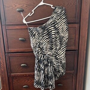 Impressions Monochrome One-Shoulder Dress